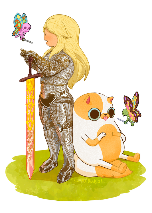 Fionna and Cake Knight Armor Print